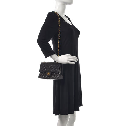 Chanel Lambskin Quilted Small Double Flap Black 2 of 15
