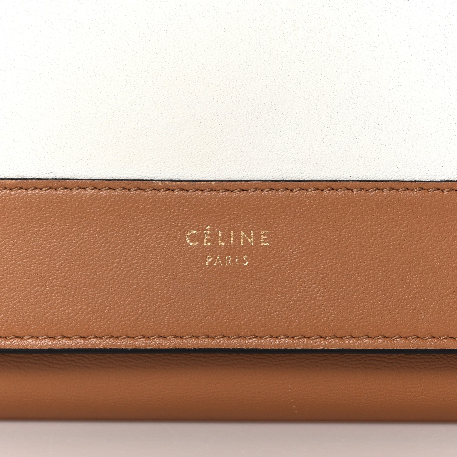 Celine Smooth Lambskin Medium Frame Multifunction Wallet Tan Optic White 7 of 13