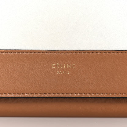 Celine Smooth Lambskin Medium Frame Multifunction Wallet Tan Optic White 7 of 13