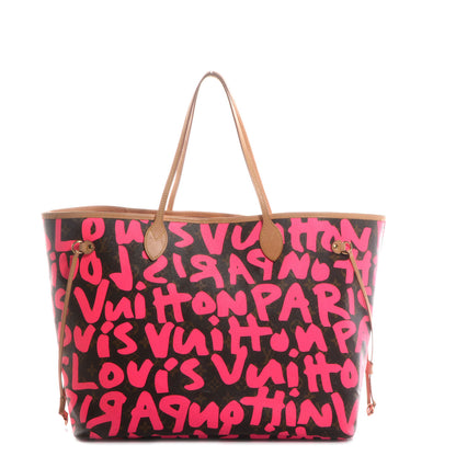 Louis Vuitton Monogram Graffiti Neverfull GM Fuchsia 1 of 8