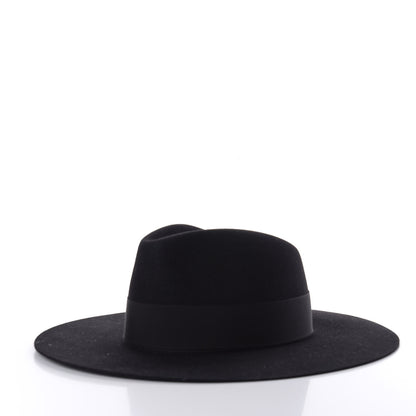 Hermes Rabbit Felt Laquered Gold Faubourg Pop H Hat 56 Black 3 of 7