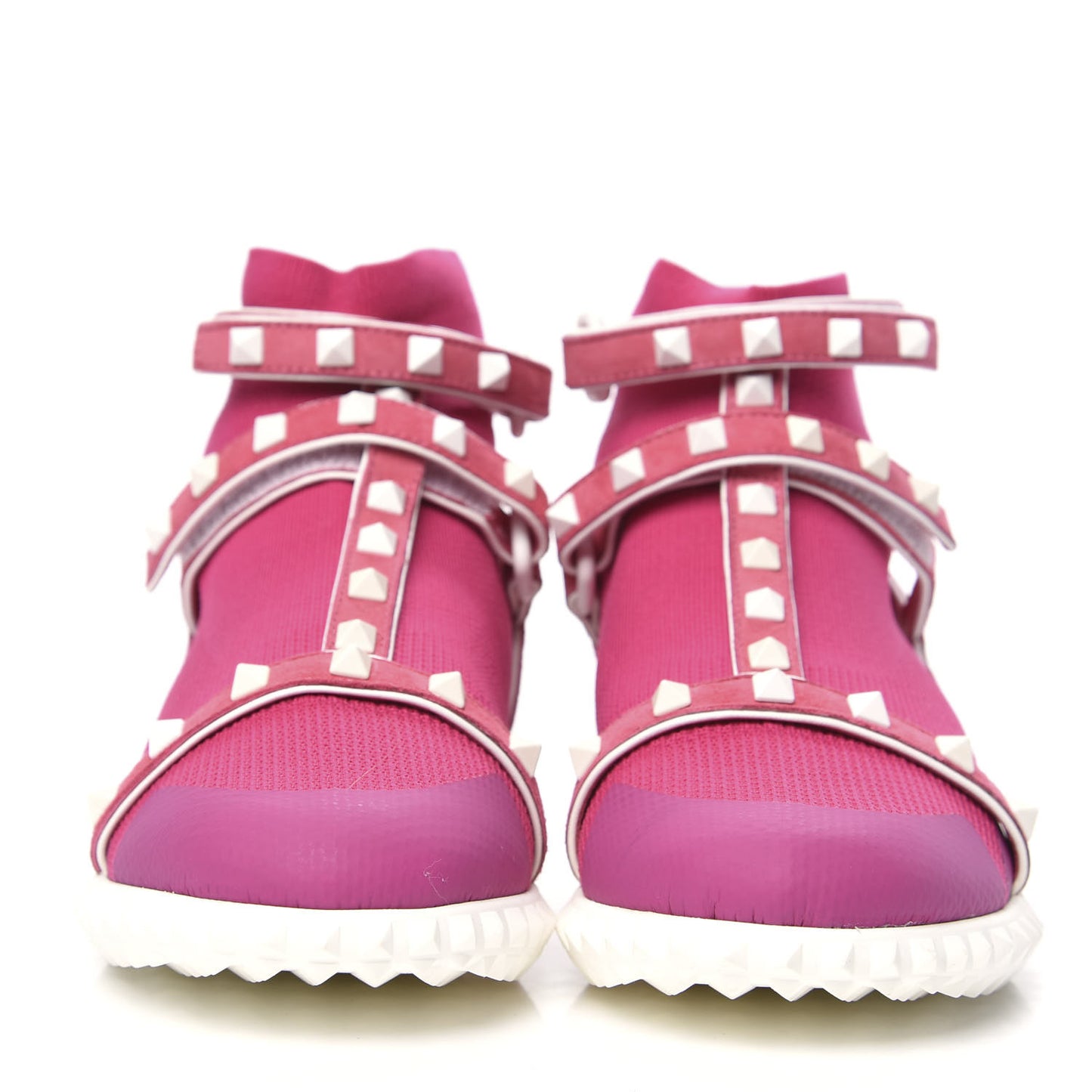 Body Tech Knit Free Rockstud Sock High Top Sneakers 36.5 Pink