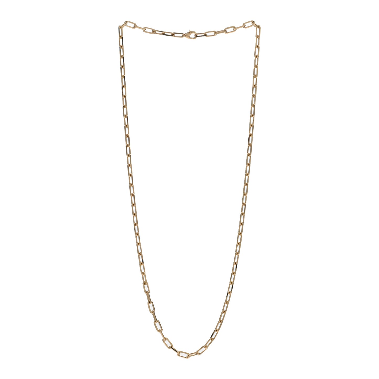 18K Yellow Gold SM Santos De Cartier Link Necklace