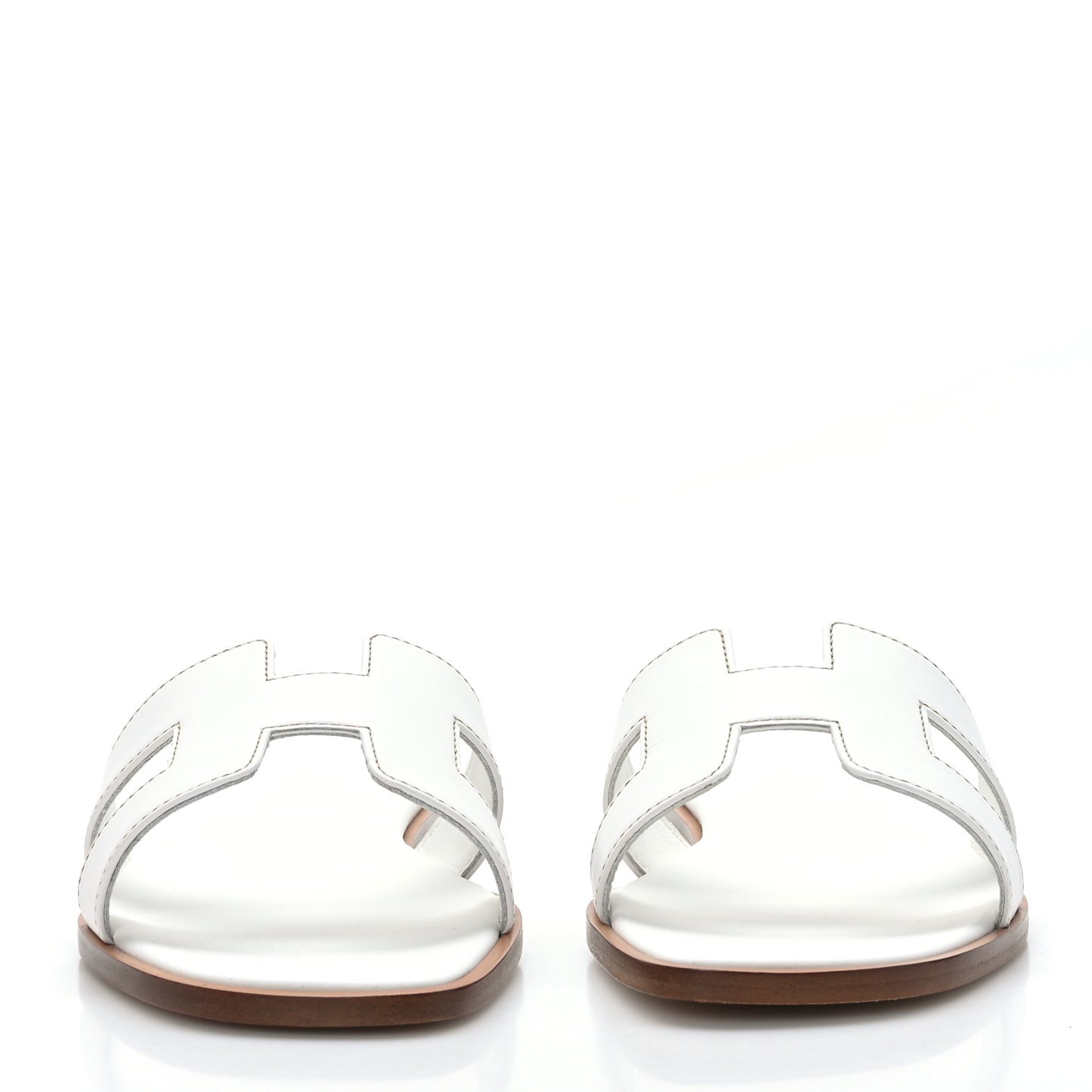 Box Calfskin Oran Sandals 37 White