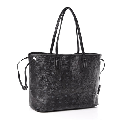 MCM Visetos Medium Liz Reversible Shopper Tote Black 4 of 14