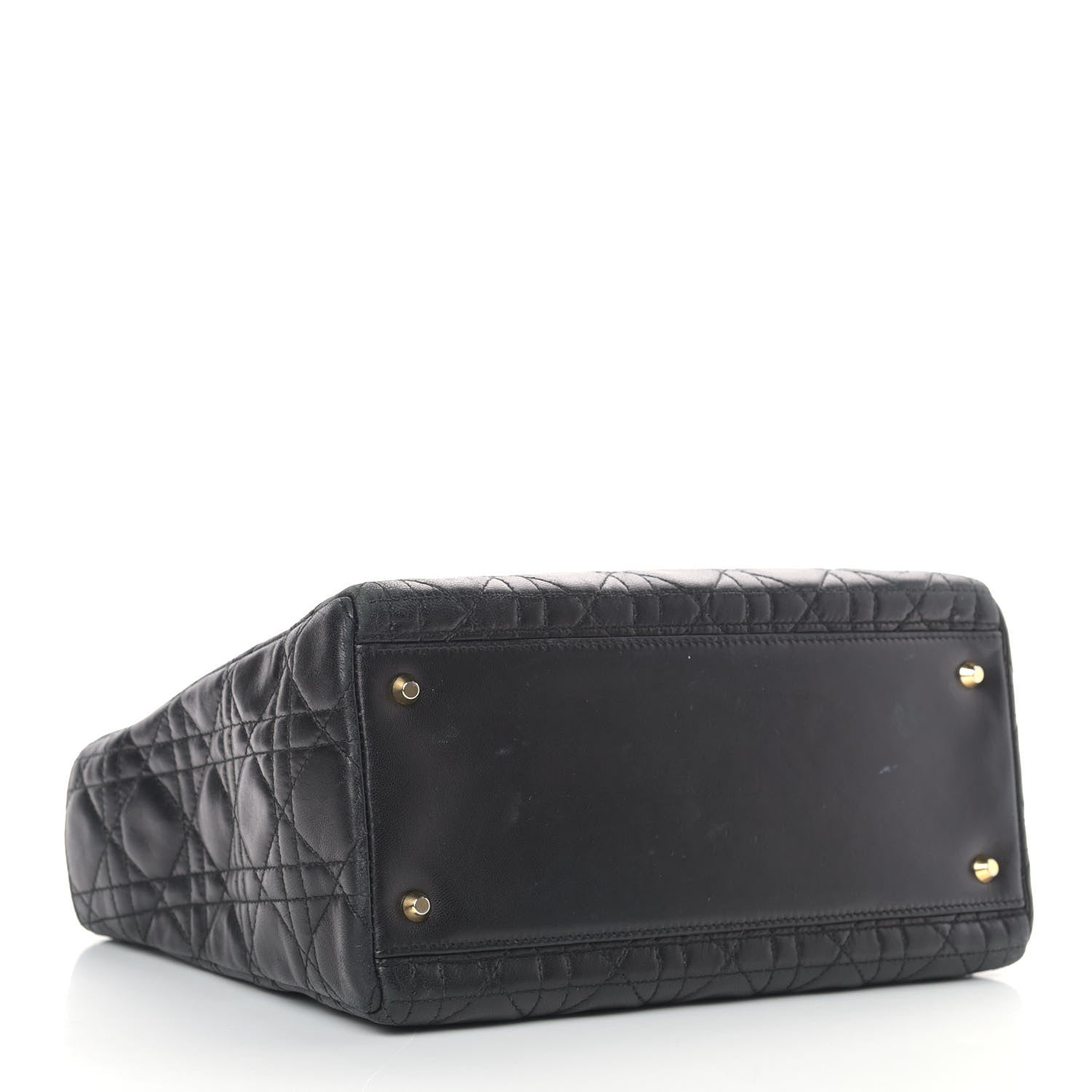Christian Dior Lambskin Cannage Medium Lady Dior Black 4 of 19