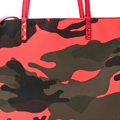 Valentino Garavani Canvas Camouflage Rockstud Reversible Tote Pink 9 of 16
