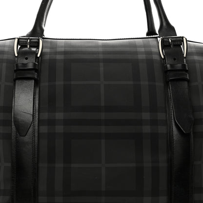 Burberry Nylon Smoked Check Weekend Duffle Bag Black 7 of 18