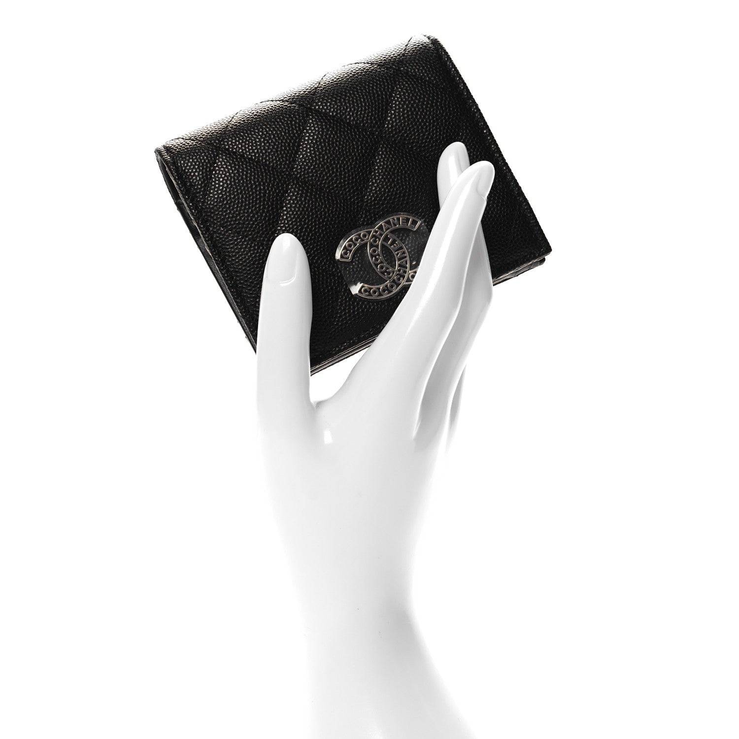 Chanel Caviar Quilted Small Bifold Wallet Black 2 of 10