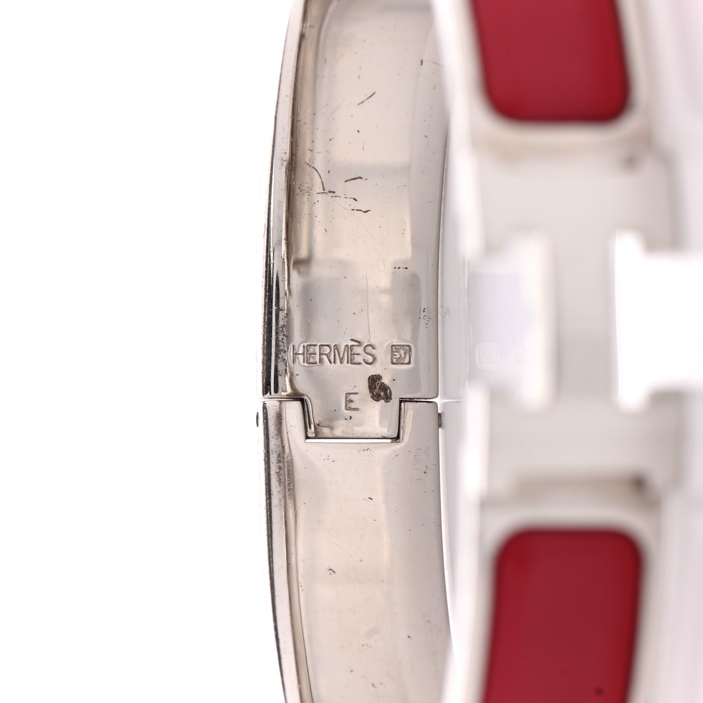 Enamel Narrow Clic Clac H Bracelet PM Red