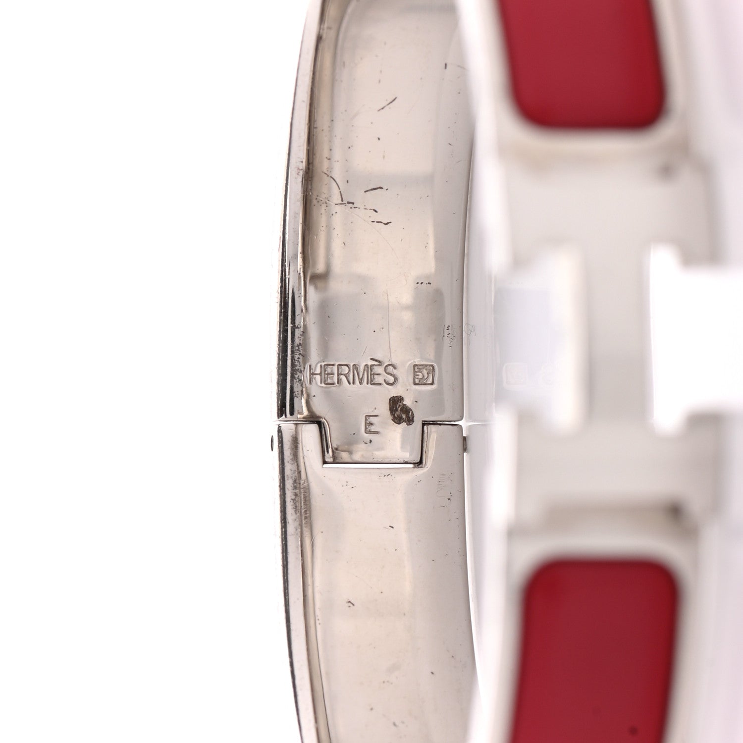 Hermes Enamel Narrow Clic Clac H Bracelet PM Red 4 of 4