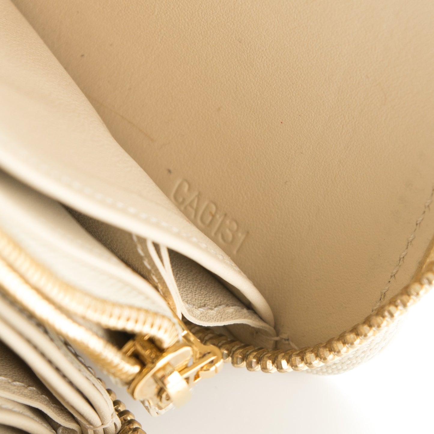 Vernis Leopard Zippy Wallet Blanc Corail