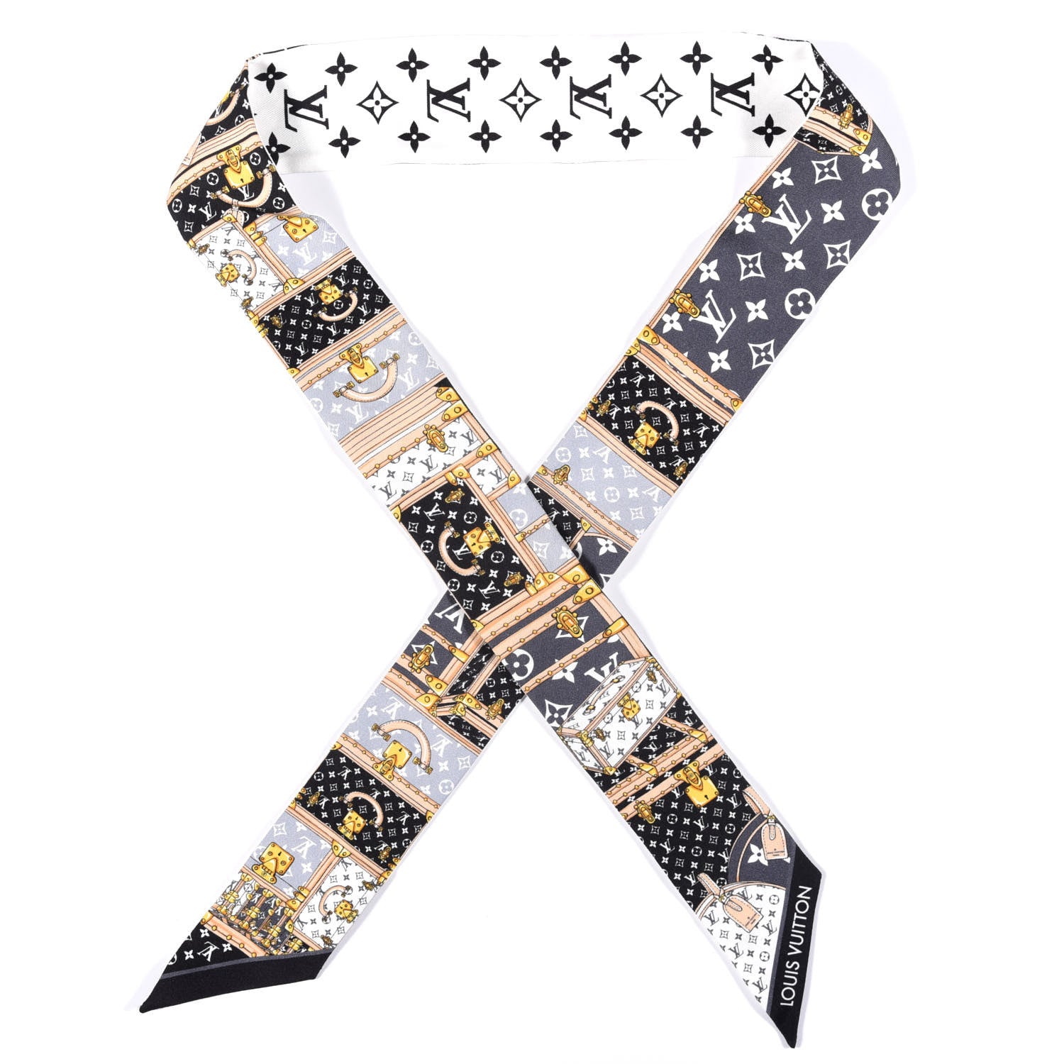 Louis Vuitton Silk Monogram Let's Go BB Bandeau Black 1 of 5