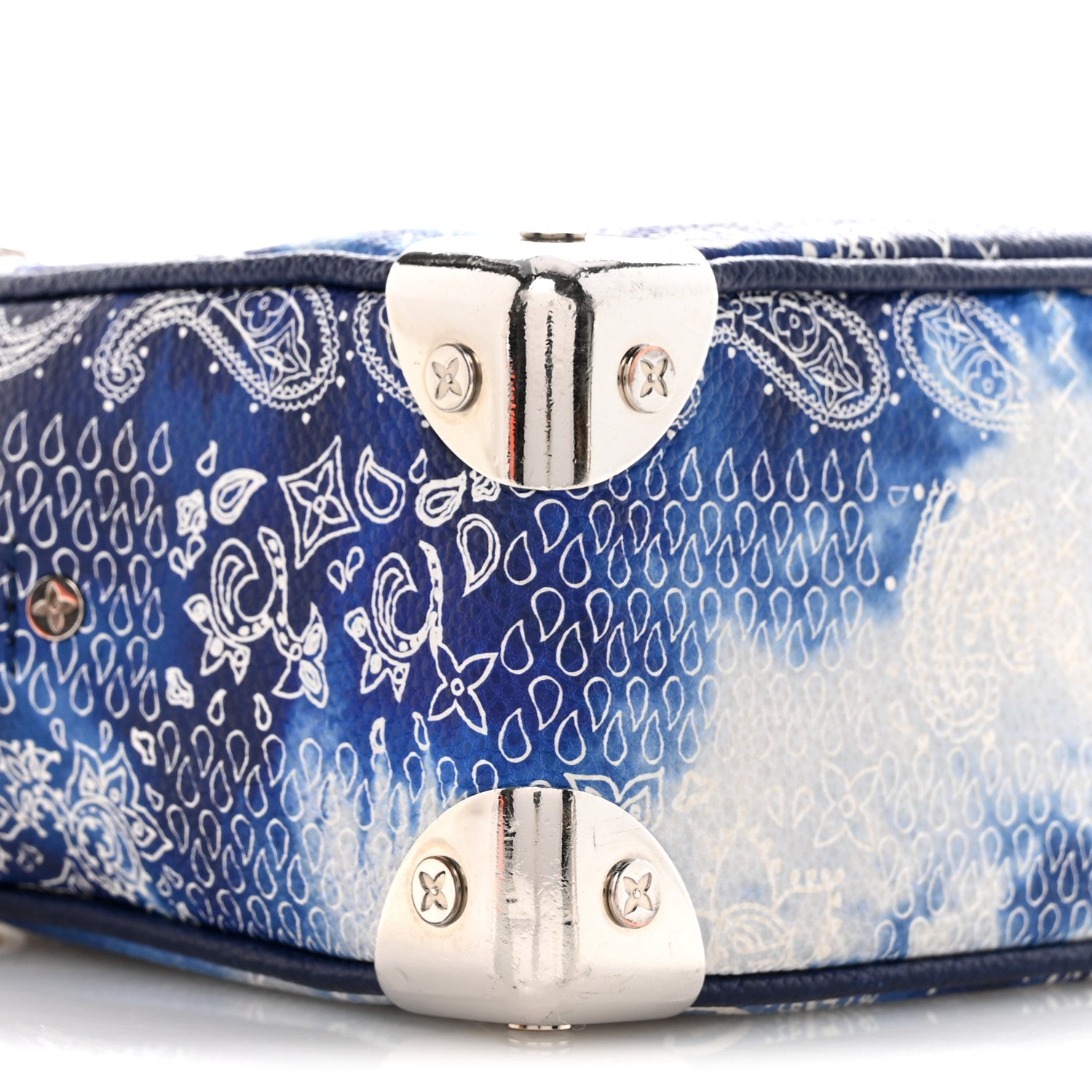 Louis Vuitton Cowhide Monogram Bandana Mini Soft Trunk Blue 8 of 12