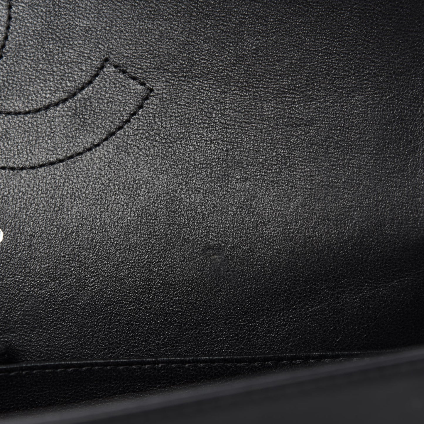 Patent Quilted Jumbo Double Flap Black