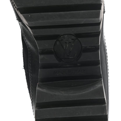 Louis Vuitton Suede Calfskin Monogram LV Black Heart Laureate Platform Desert Boots 37.5 Black 6 of 9