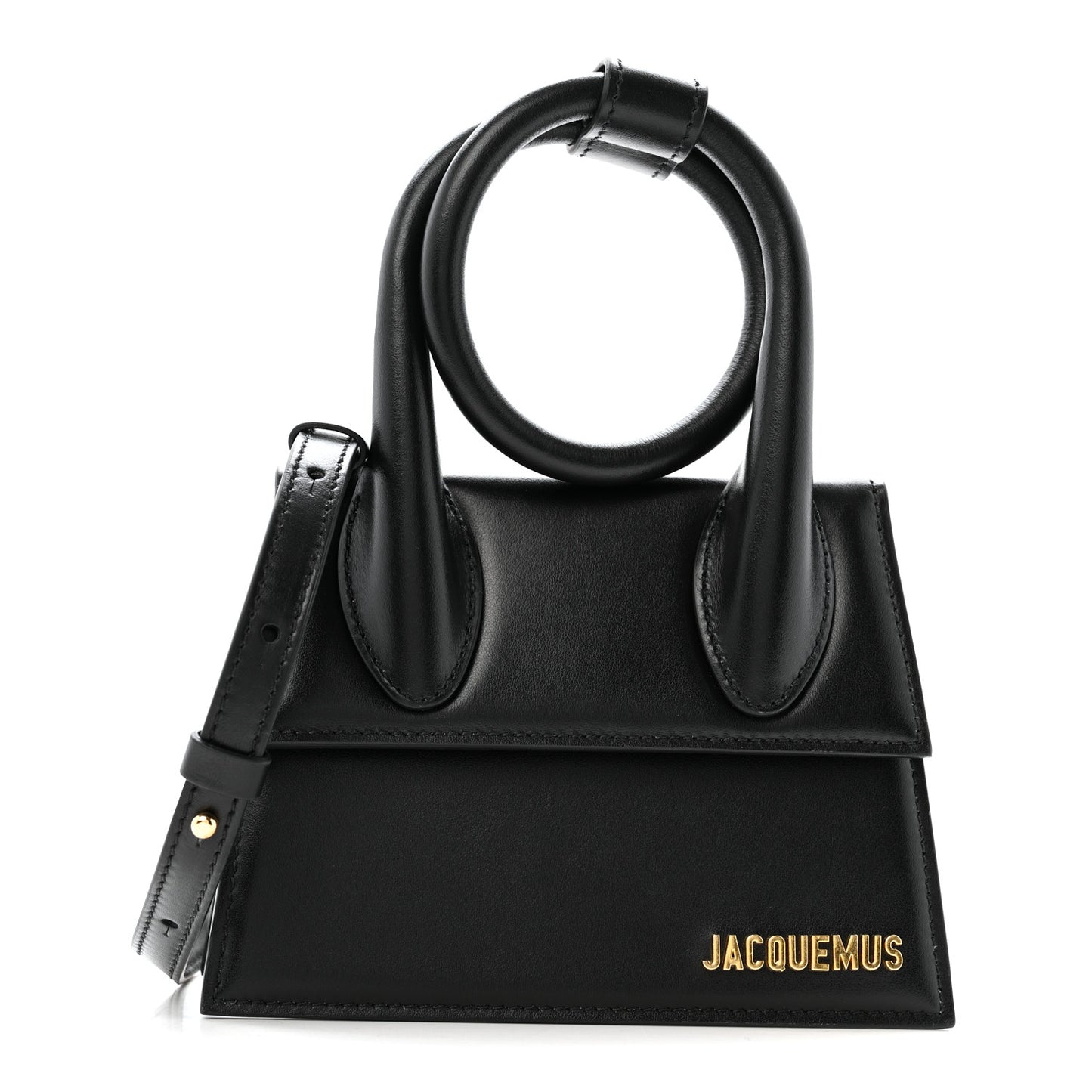 Smooth Calfskin Le Chiquito Noeud Black