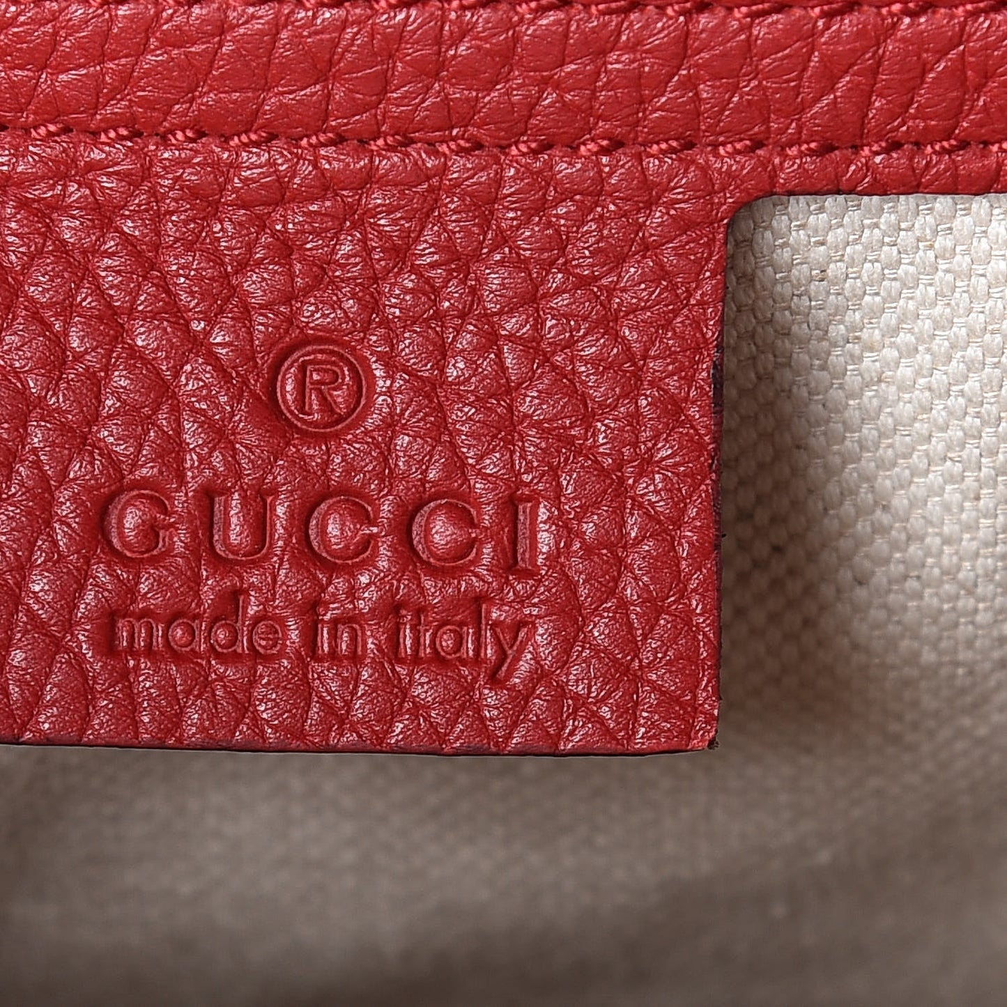 Calfskin Small GG Marmont Top Handle Bag Vulcanic Red