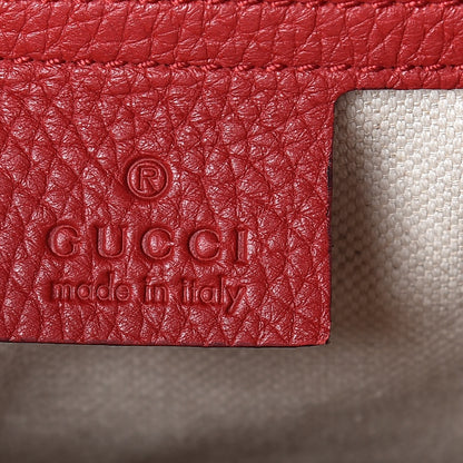 Gucci Calfskin Small GG Marmont Top Handle Bag Vulcanic Red 8 of 9