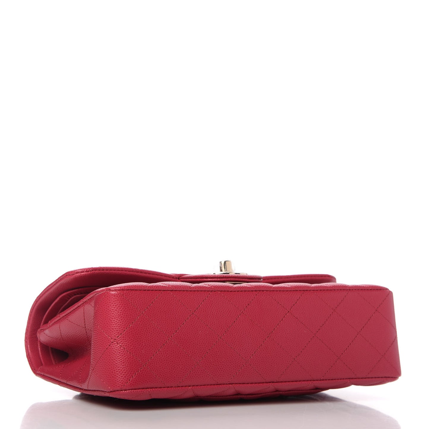Caviar Quilted Small Double Flap Dark Pink