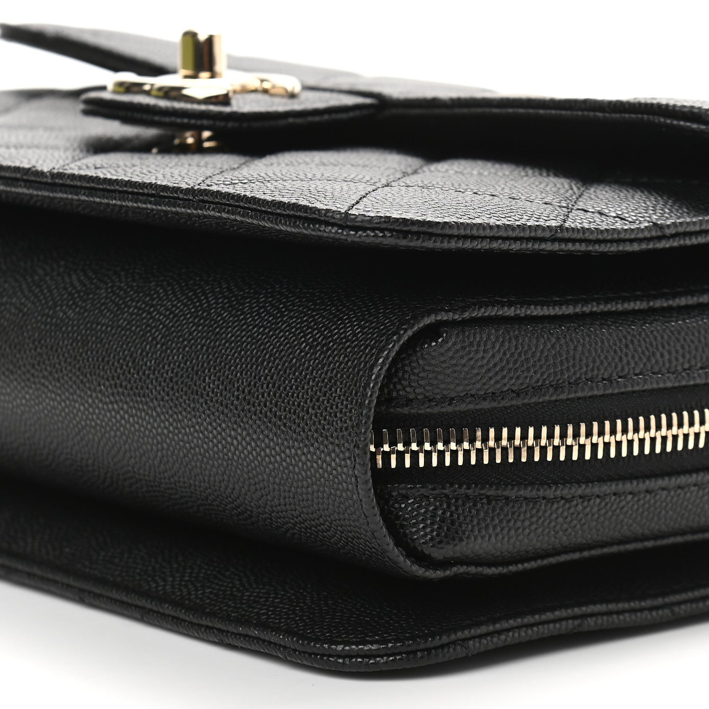 Caviar Quilted Large Like A Wallet Flap Black