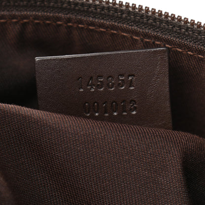 Gucci Monogram Calfskin Perforated Medium Flat Messenger Bag Dark Brown 7 of 10