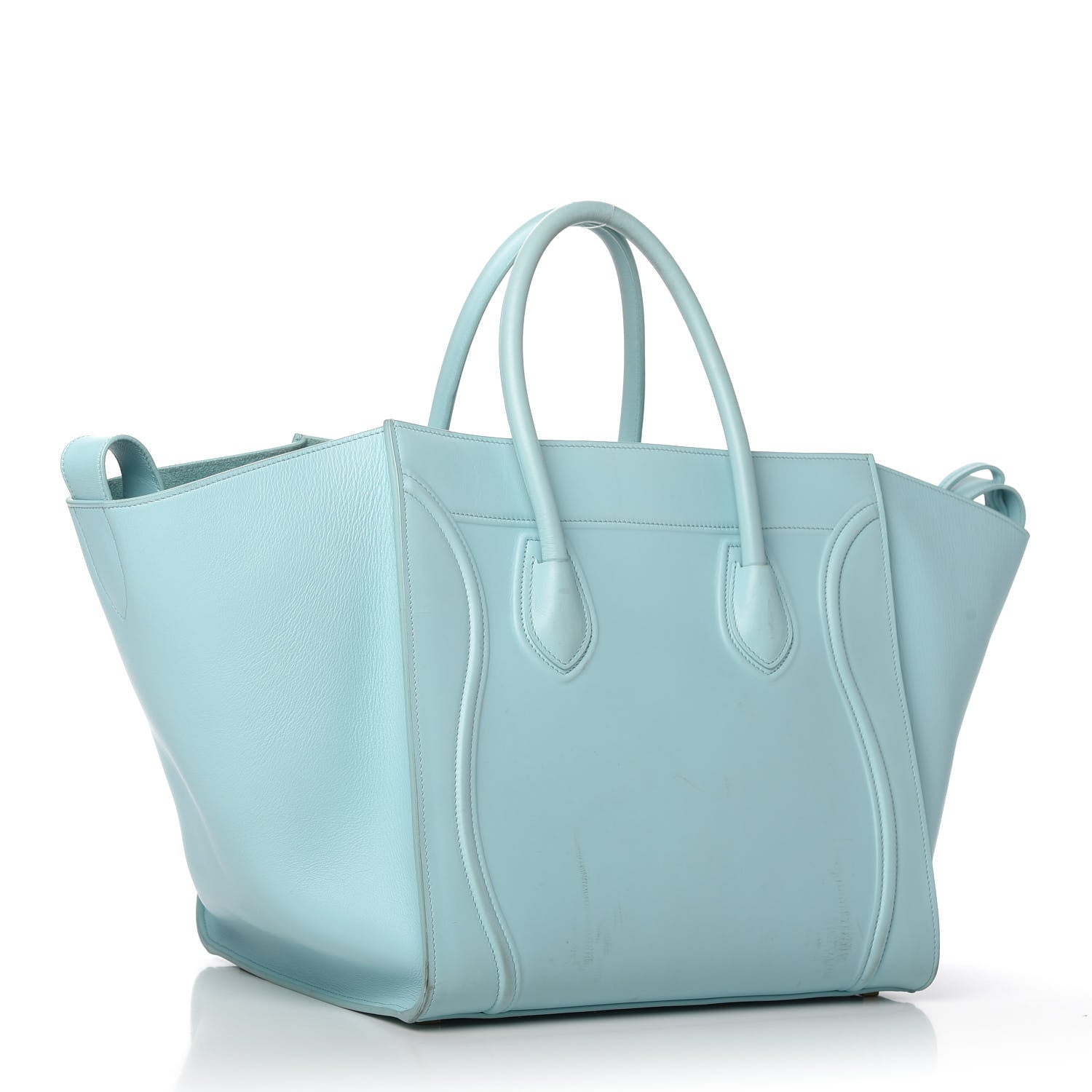 Celine Supple Calfskin Medium Phantom Luggage Azur 3 of 16
