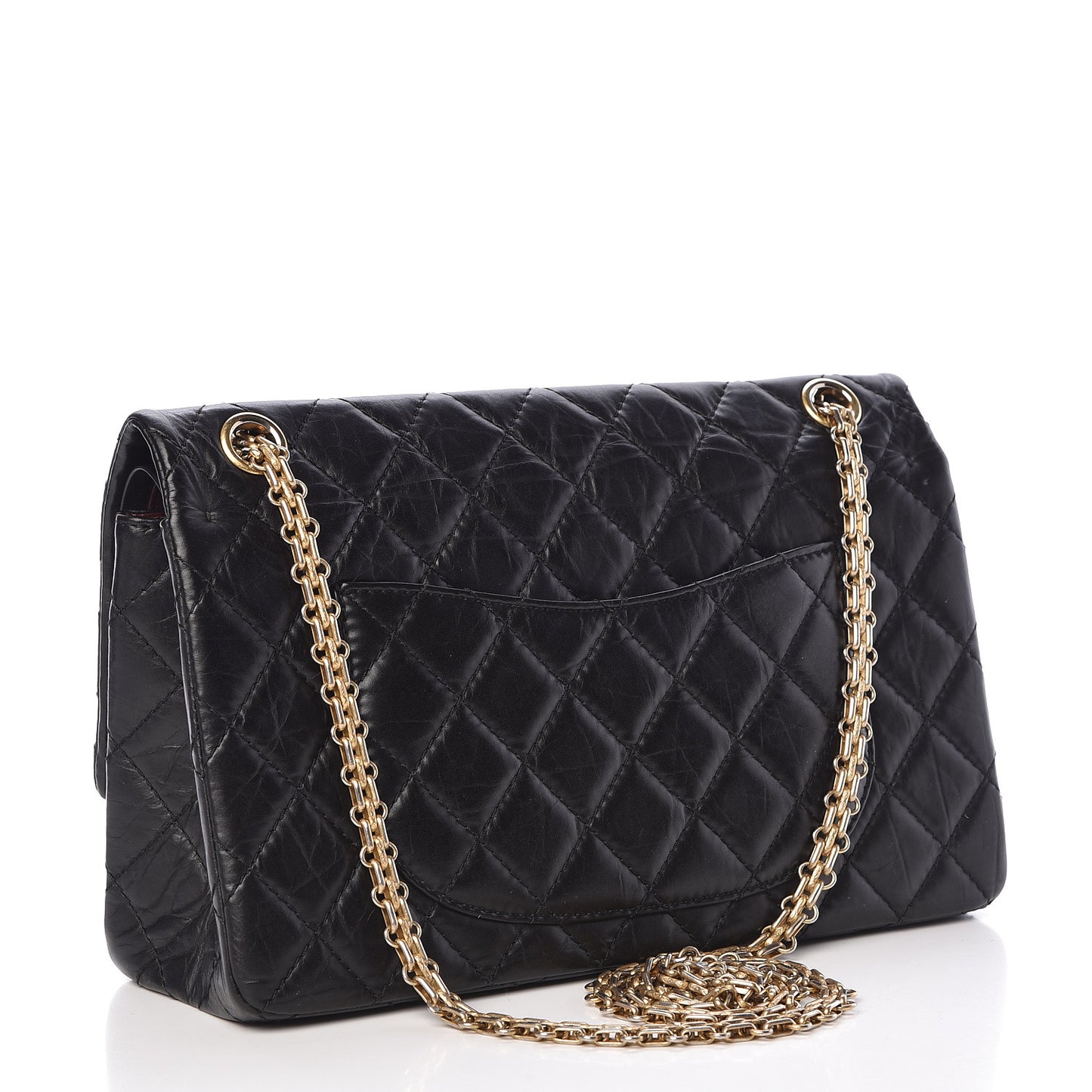 Aged Calfskin Quilted 2.55 Reissue 226 Flap Black