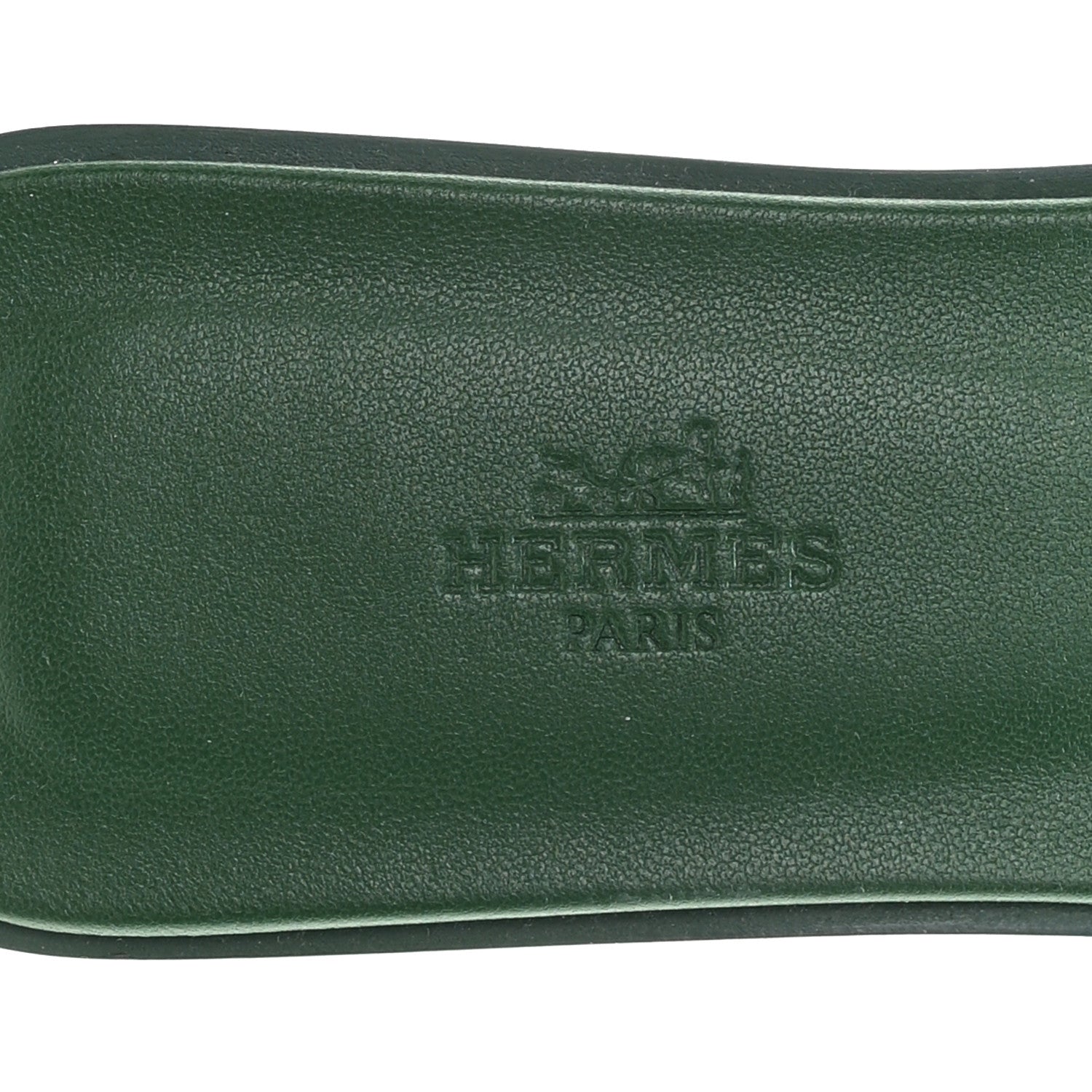 Hermes Epsom Oran Sandals 38.5 Vert Lierre 8 of 10