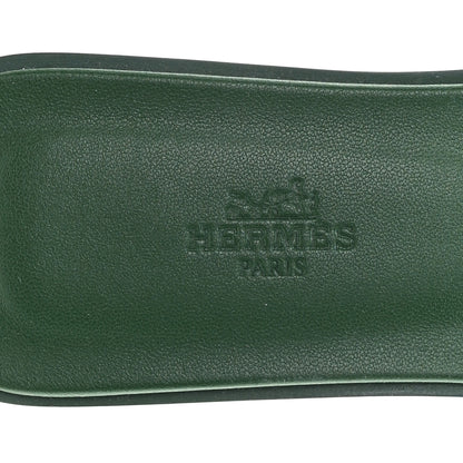 Hermes Epsom Oran Sandals 38.5 Vert Lierre 8 of 10