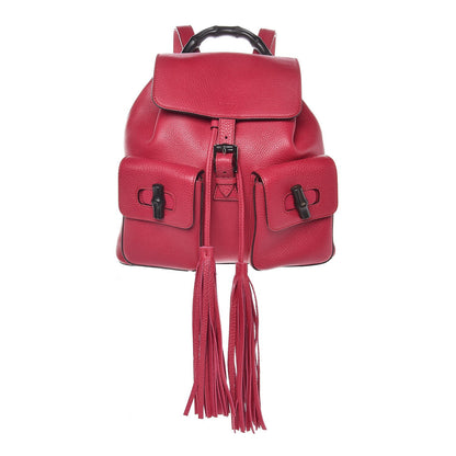 Gucci Cellarius Calfskin Medium Bamboo Backpack Petunia 1 of 7
