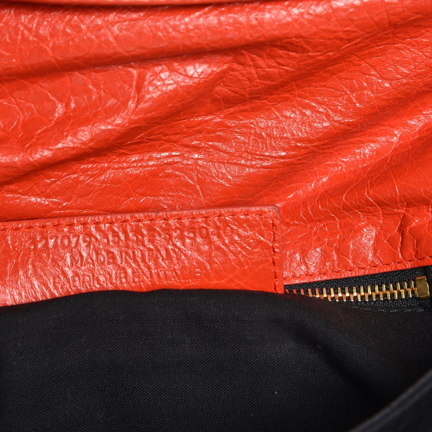 Balenciaga Agneau Giant 12 Gold Hardware Envelope Strap Clutch Rouge Coquelicot 7 of 8