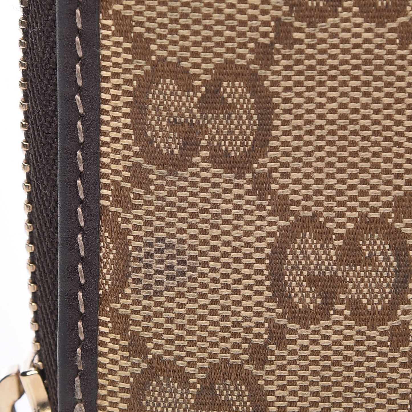 Monogram Zip Around Card Case Brown