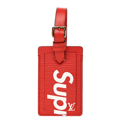 Louis Vuitton X SUPREME Epi Luggage Tag Red 1 of 4
