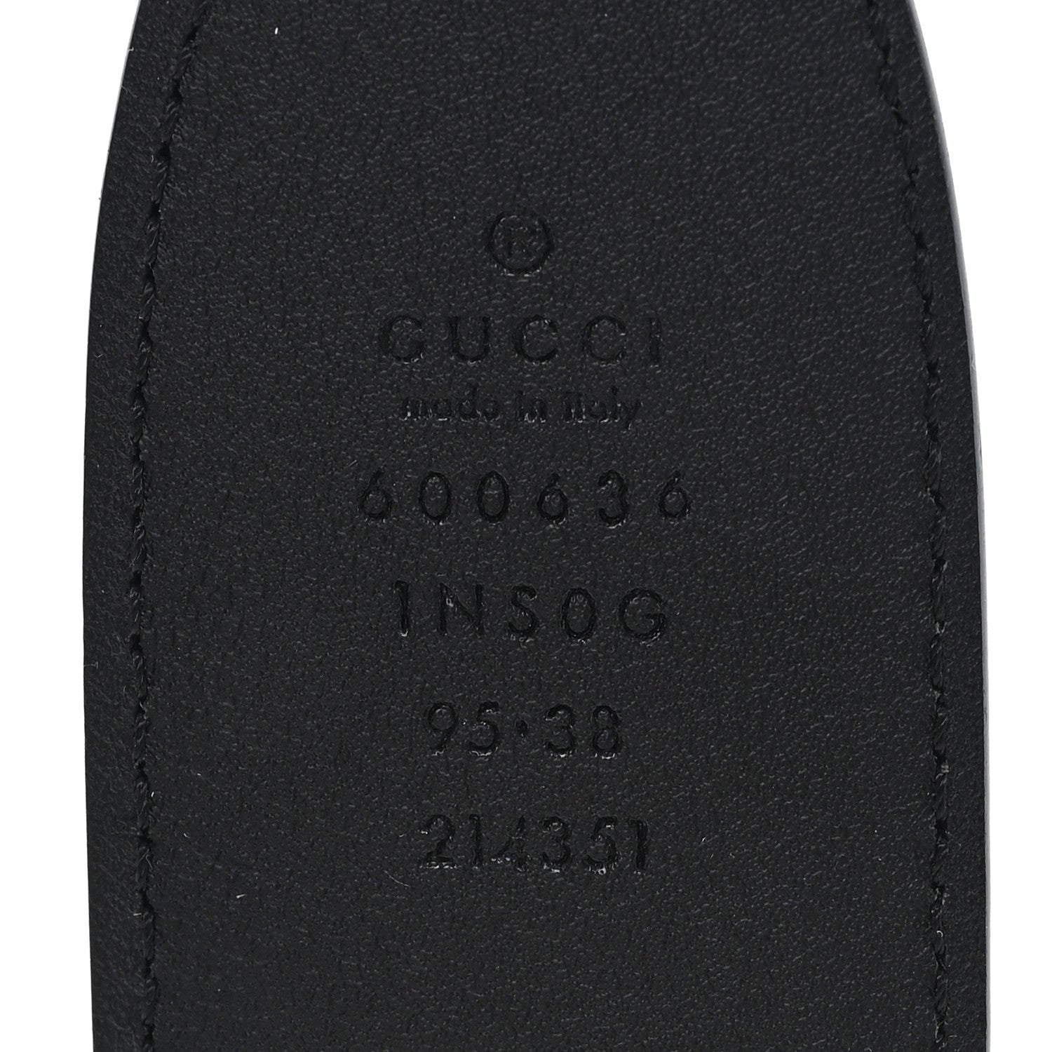 Gucci Efesto Leather Horsebit 25mm Belt 95 38 Black 3 of 4