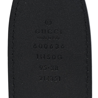 Gucci Efesto Leather Horsebit 25mm Belt 95 38 Black 3 of 4