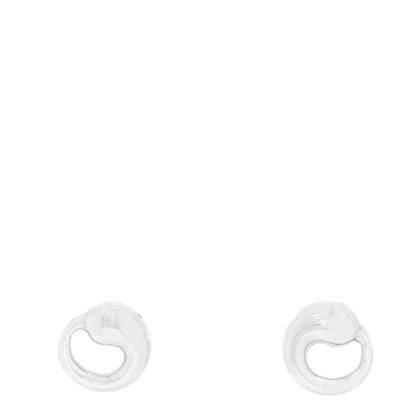 Tiffany Sterling Silver 11mm Elsa Peretti Eternal Circle Earrings 1 of 5