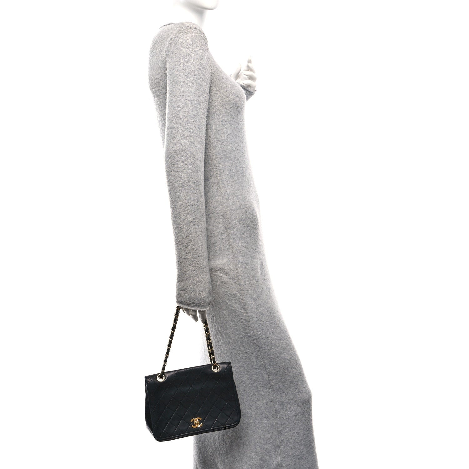 Chanel Lambskin Quilted Small Single Flap Black 2 of 10