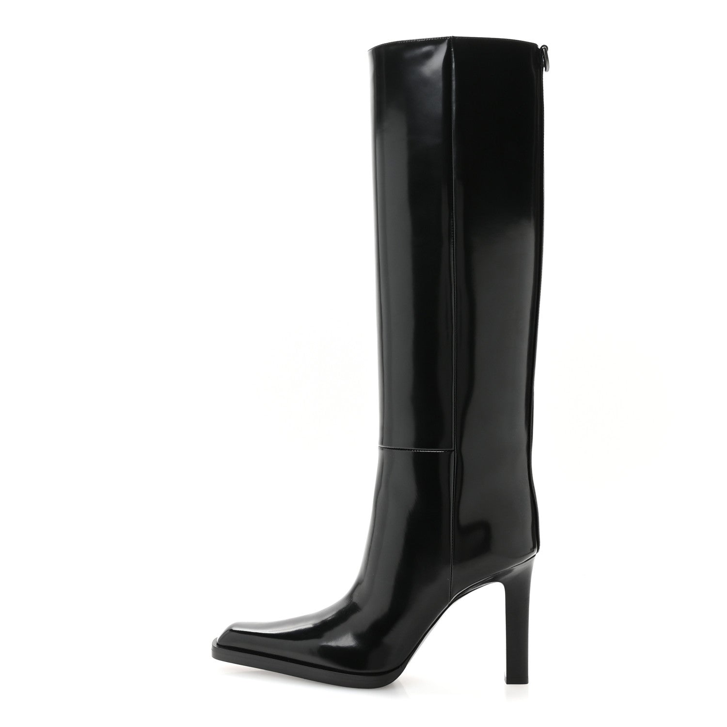 Saint Laurent Vitello Marilyn Nina 95 Knee High Boots 38.5 Black 1 of 10
