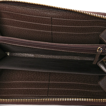 Gucci GG Supreme Monogram Web Ophidia Zip Around Wallet Brown 5 of 7