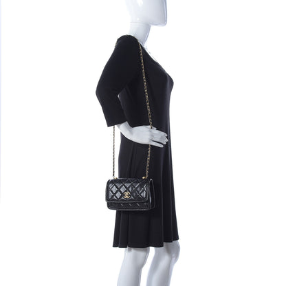 Chanel Shiny Lambskin Quilted Mini Flap Black 2 of 10