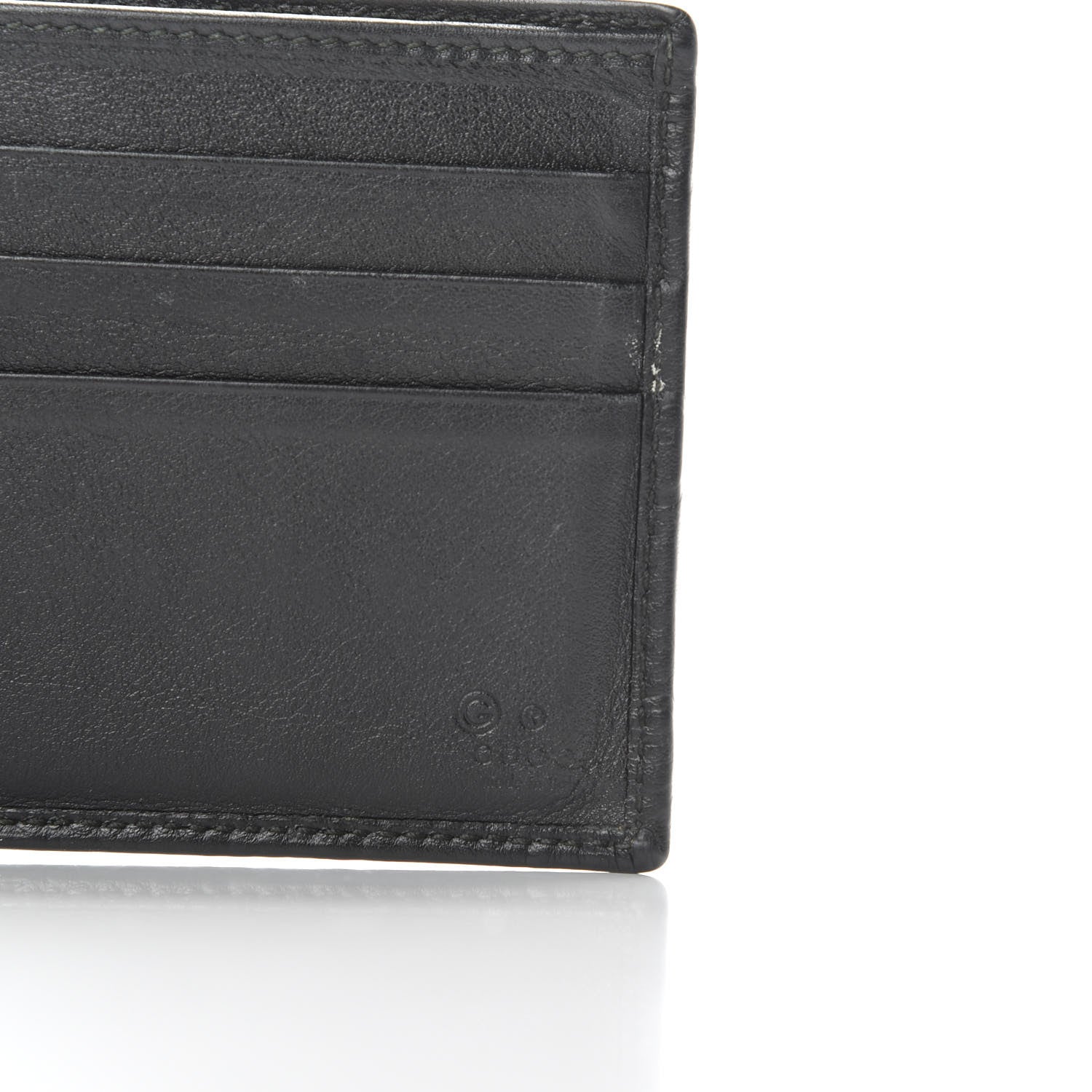 Gucci Guccissima Bi-Fold Wallet Black 6 of 6