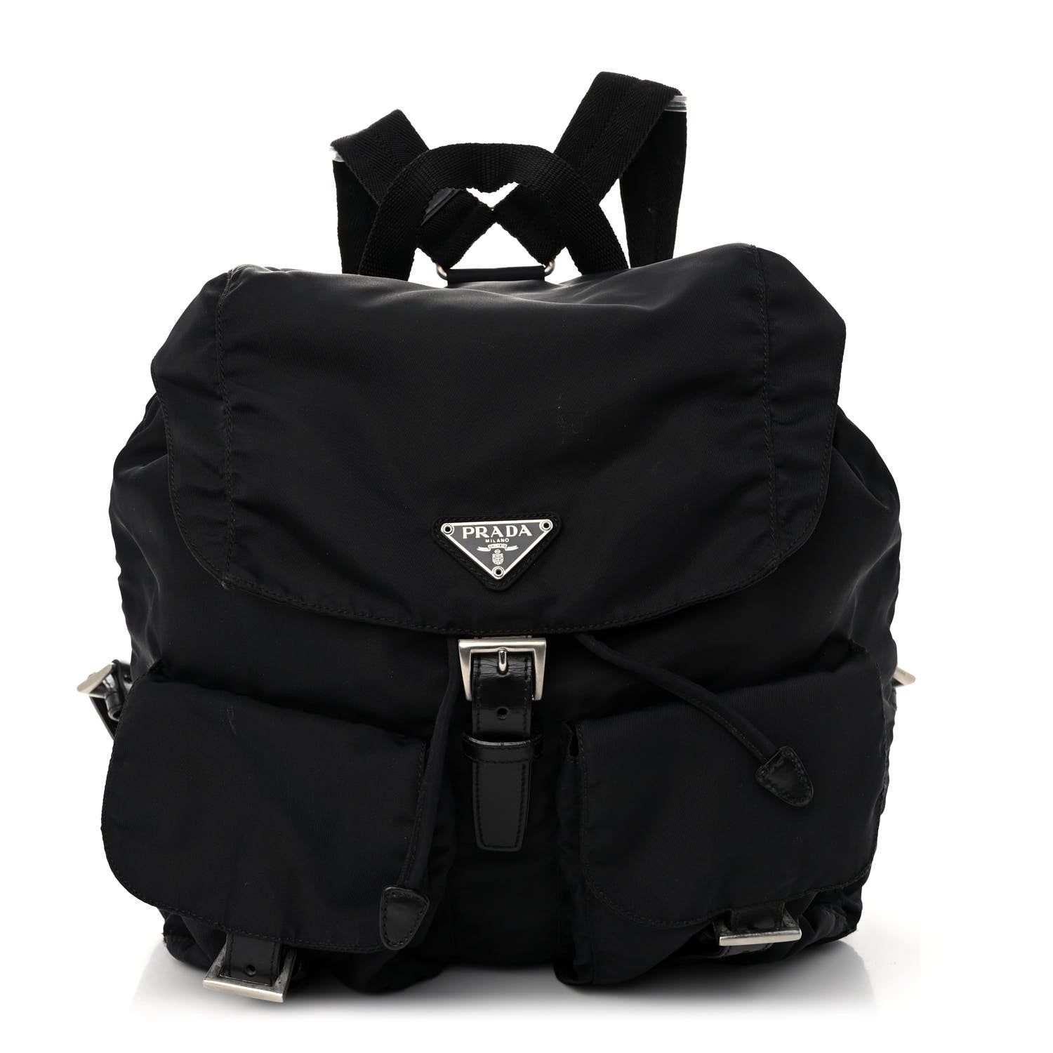 Prada Nylon Vela Medium Backpack Black 1 of 9