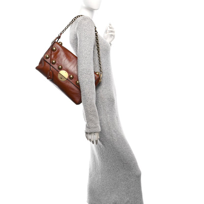 Marc Jacobs Goatskin Grommet Gotham Shoulder Bag Chestnut 2 of 9