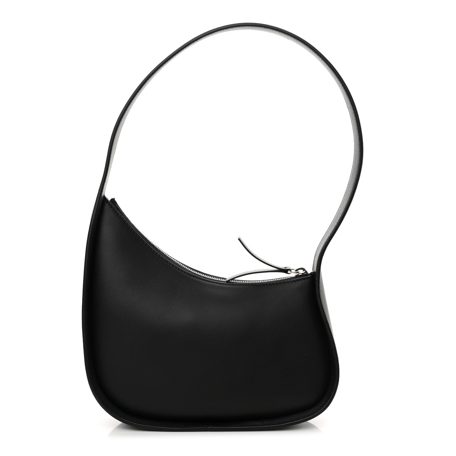 The Row Smooth Calfskin Half Moon Shoulder Bag Black 1 of 10