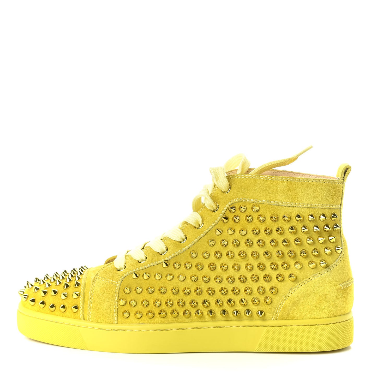 CHRISTIAN LOUBOUTIN Veau Velours Mens Louis Orlato Flat Spikes Sneakers 41.5 Cubiste