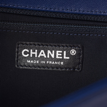 Chanel Lambskin Quilted New Medium Boy Flap Dark Blue 7 of 12