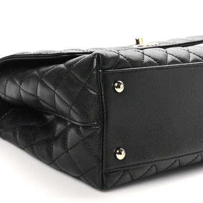 Chanel Caviar Quilted Small Coco Handle Flap Black 9 of 11