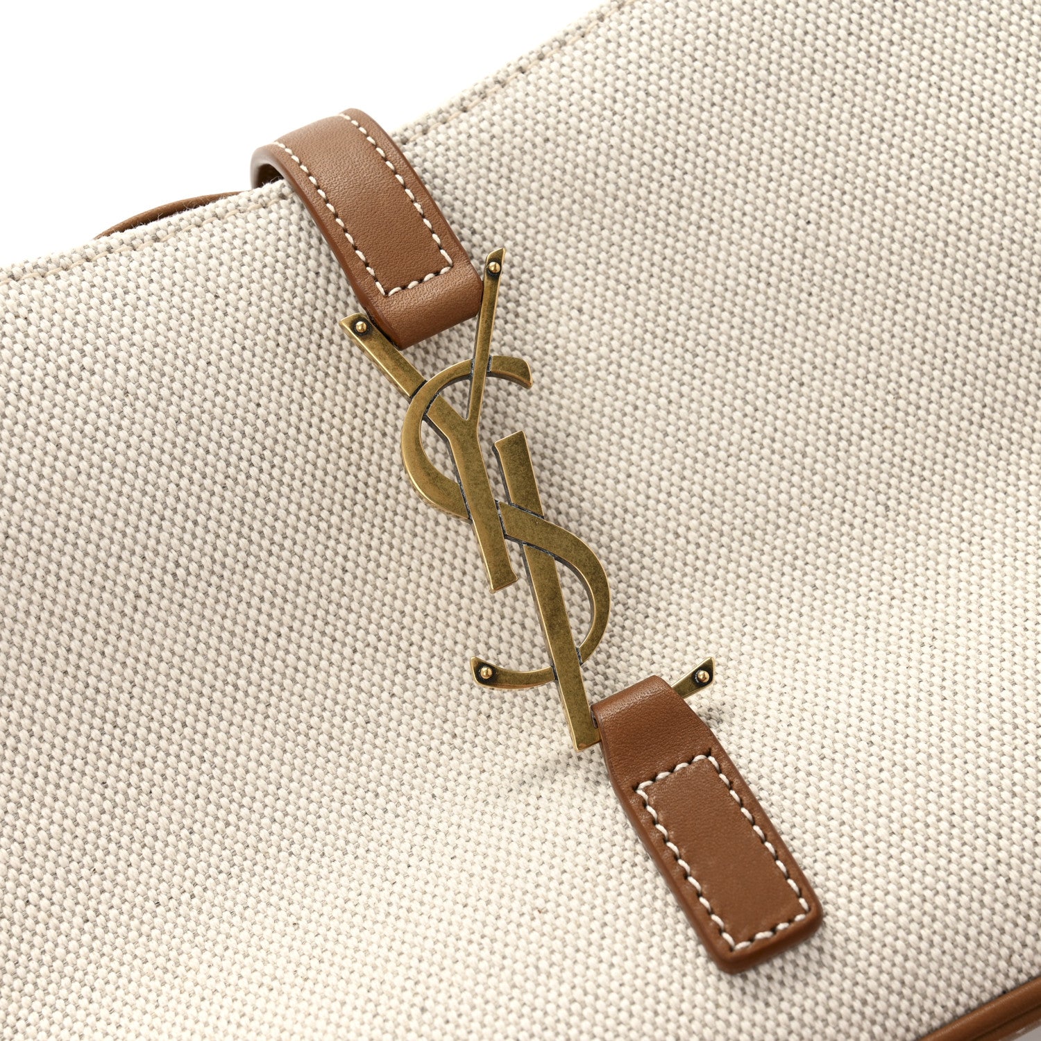 Saint Laurent Smooth Calfskin Canvas Le 5 A 7 Hobo New Senna Masoil White 11 of 12