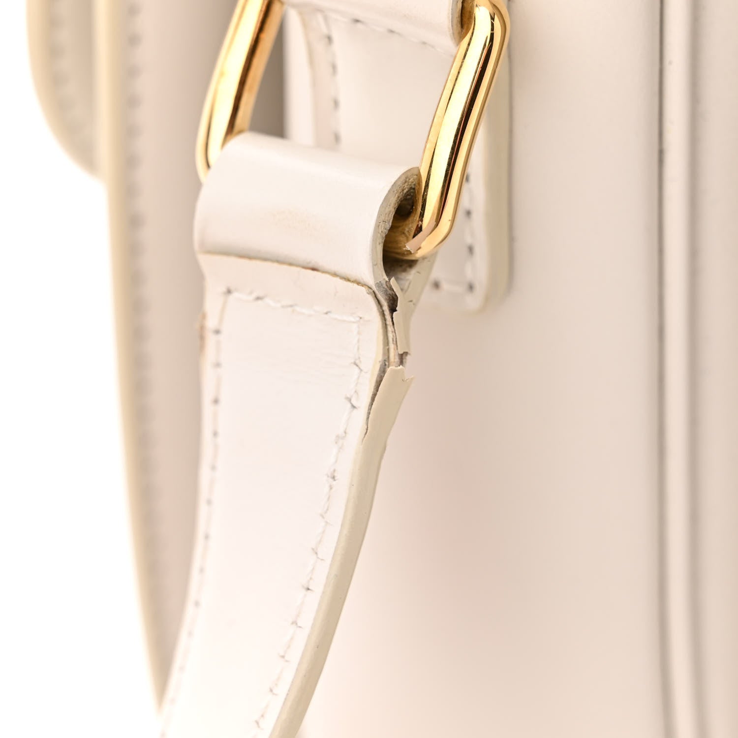 Celine Shiny Calfskin Medium Triomphe White 13 of 18